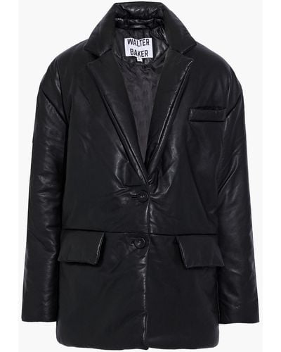 Walter Baker Camille Padded Leather Jacket - Black
