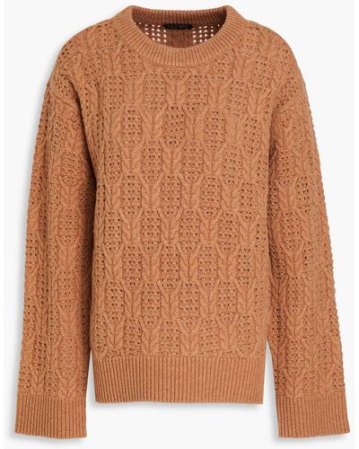 Rag & Bone Divya Cable-knit Wool Jumper - Brown