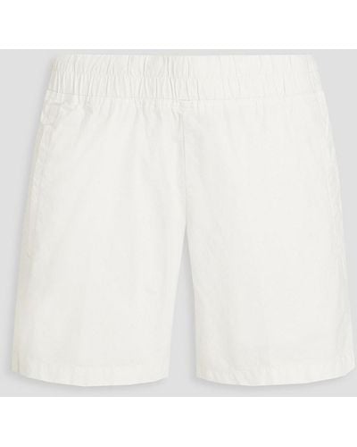 James Perse Stretch-cotton Poplin Shorts - White