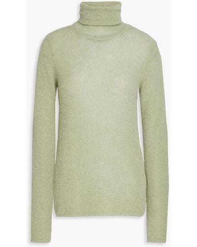 Ba&sh Knitted Turtleneck Sweater - Green