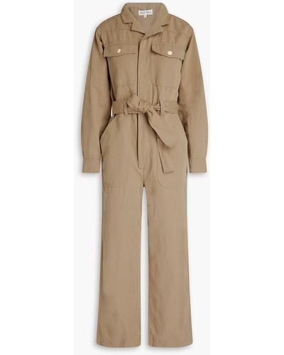 Alex Mill Mel Belted Cotton And Linen-blend Twill Jumpsuit - Natural