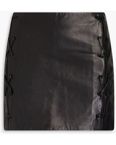 IRO Sanna Leather Mini Skirt - Black