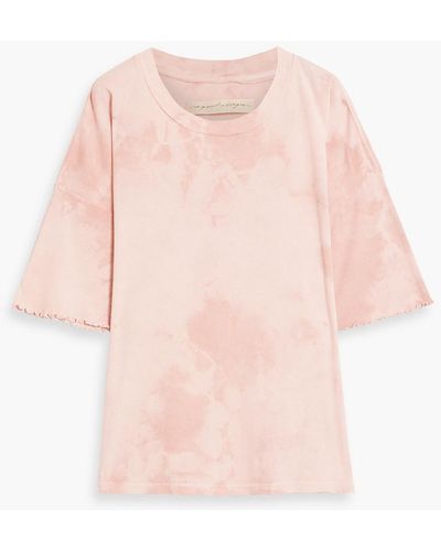 Raquel Allegra Tie-dyed Cotton-jersey T-shirt - Pink