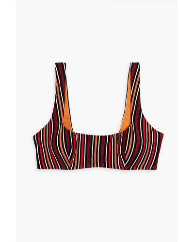 Jets by Jessika Allen Bedouin Textured Striped Bikini Top - Multicolor