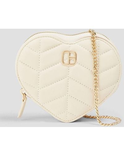 Claudie Pierlot Quilted Leather Shoulder Bag - Natural