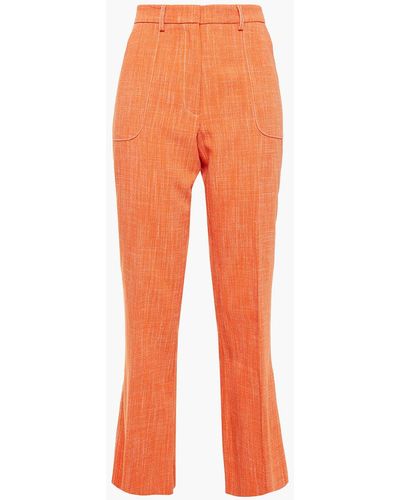 Etro Slub Woven Flared Pants - Orange