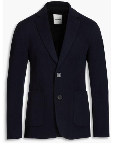 Sandro Blazer aus wollfilz - Blau