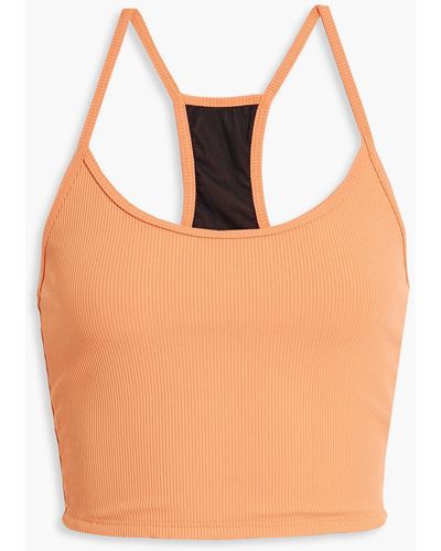 Koral Leah sport-bh aus geripptem stretch-material - Orange