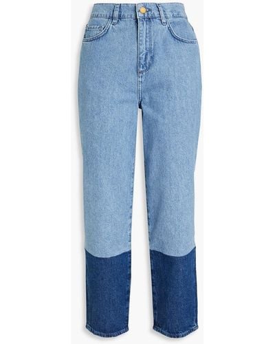 Triarchy Audrey Cropped High-rise Tapered Jeans - Blue