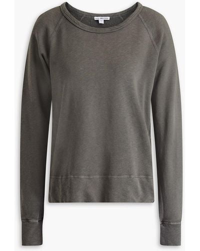 James Perse French Cotton-terry Sweatshirt - Grey