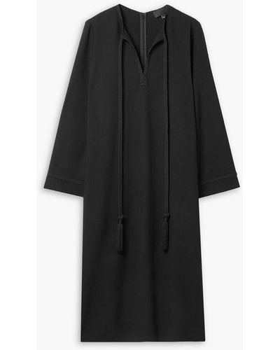 Nili Lotan Zita Tie-detailed Wool Midi Dress - Black