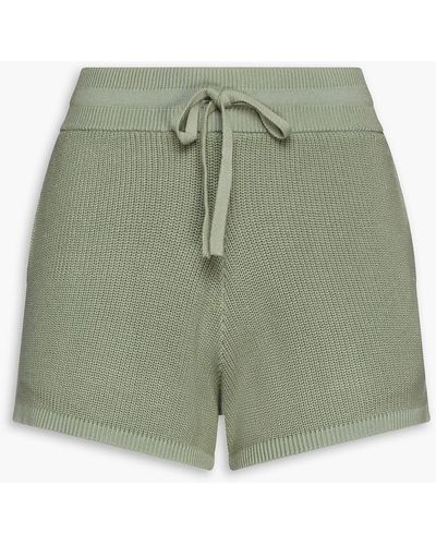 Rag & Bone Archetype Ribbed Cotton Shorts - Green