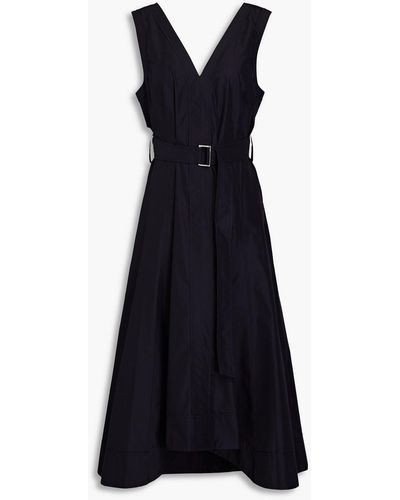 3.1 Phillip Lim Belted Cotton-blend Poplin Midi Dress - Black