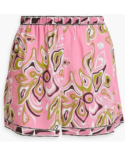 Emilio Pucci Printed Jersey Shorts - Pink