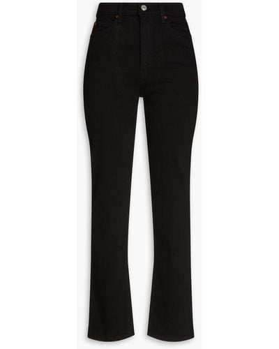 RE/DONE 70s High-rise Straight-leg Jeans - Black
