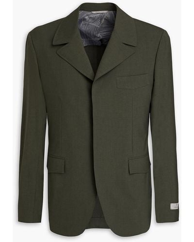 Canali Wool-blend Blazer - Green