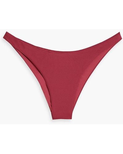 Eberjey Stretch-piqué Low-rise Bikini Briefs - Red