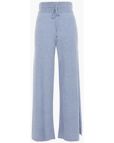 Live The Process Mélange Knitted Track Trousers - Blue