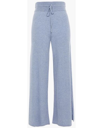 Live The Process Mélange Knitted Track Pants - Blue