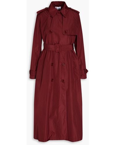 RED Valentino Pleated Shell Trench Coat - Red