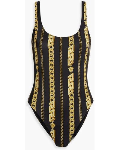 Versace Printed Swimsuit - Black