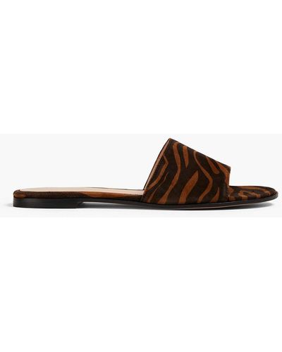 Gianvito Rossi Zebra-print Suede Sandals - Multicolour