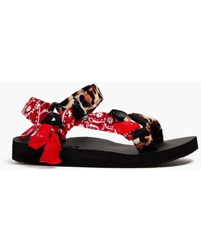 ARIZONA LOVE Trekky Printed Woven Sandals - Red