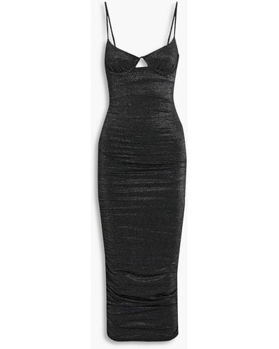 Jonathan Simkhai Cristiana Cutout Ruched Jersey Midi Dress - Black