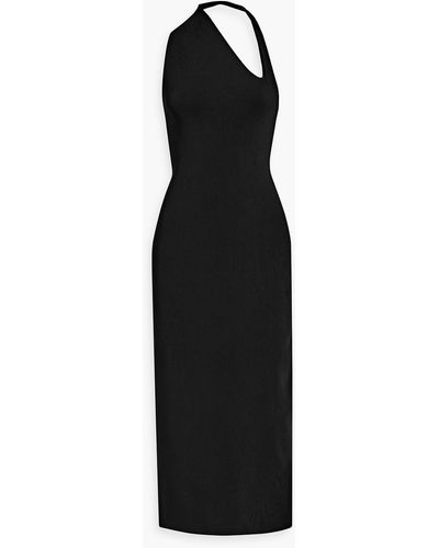 Galvan London Artemis Stretch-knit Halterneck Midi Dress - Black