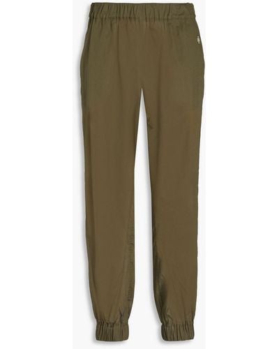 Tory Burch Cotton-voile Tapered Trousers - Green