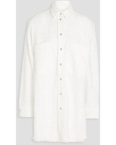IRO Linsi hemd aus tweed aus einer baumwollmischung - Weiß