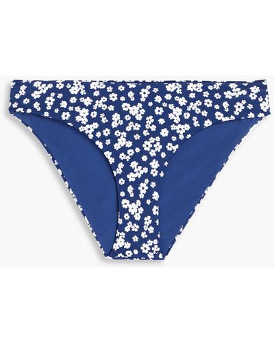 Onia Tief sitzendes bikini-höschen mit floralem print - Blau
