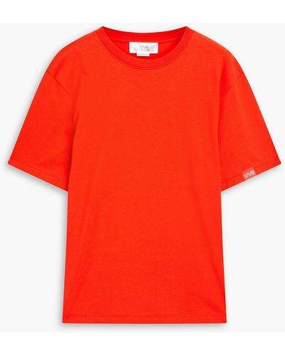 Victoria Beckham T-shirt aus baumwoll-jersey - Rot