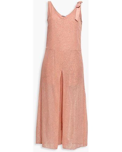 RED Valentino Cropped Crepon Jumpsuit - Pink