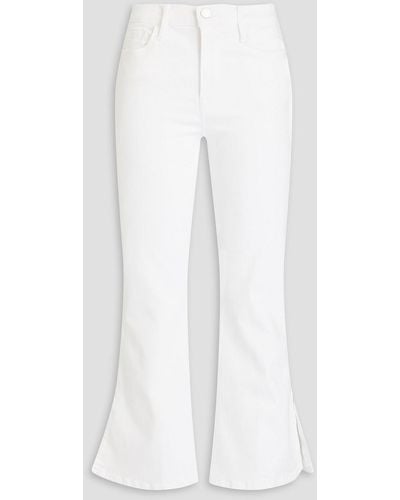 FRAME High-rise Kick-flare Jeans - White