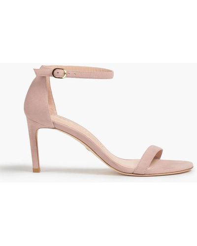 Stuart Weitzman Suede Sandals - Pink