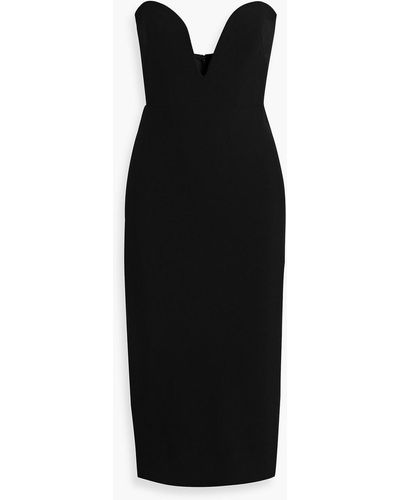 Veronica Beard Colebrook Strapless Cady Midi Dress - Black