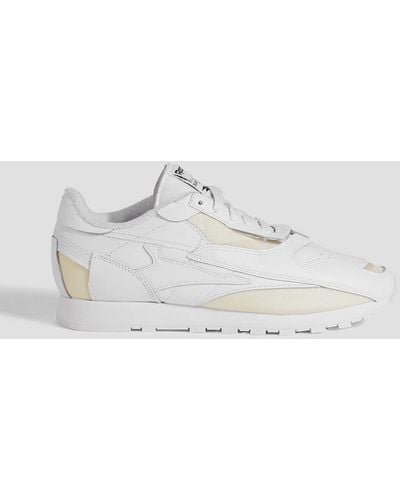 MAISON MARGIELA x REEBOK Project 0 Cl Memory Of V2 Shell-trimmed Leather Sneakers - Blue