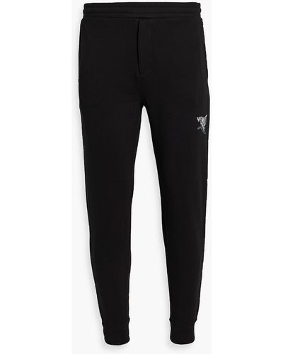 Helmut Lang Printed French Cotton-terry Sweatpants - Black
