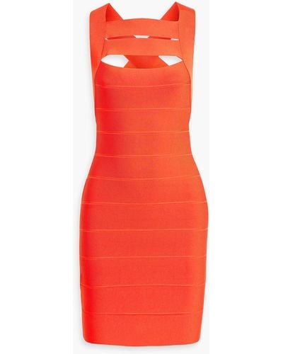 Hervé Léger Cutout Bandage Mini Dress - Red