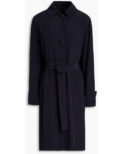 Ferragamo Trenchcoat aus crêpe de chine aus seide - Blau