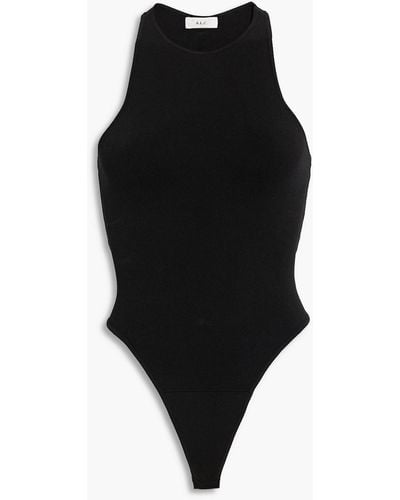 A.L.C. Pierce Cutout Stretch-knit Bodysuit - Black