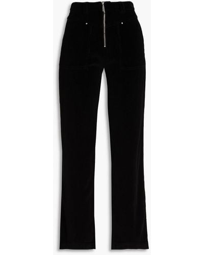 Ba&sh Fare Cotton-corduroy Straight-leg Trousers - Black