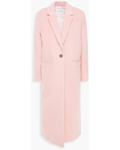 American Vintage Brushed Wool-blend Felt Coat - Pink