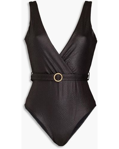 Onia Belted Swimsuit - Black