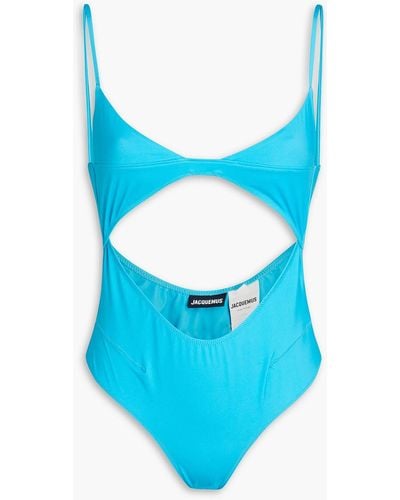 Jacquemus Aranja Cutout Swimsuit - Blue