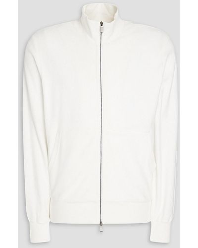 Canali Cotton-terry Jacket - White