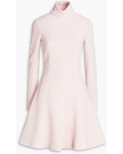 Emilia Wickstead Flared Cutout Textured Crepe Mini Dress - Pink