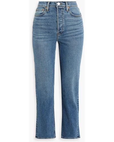 RE/DONE 70s hoch sitzende jeans mit geradem bein - Blau