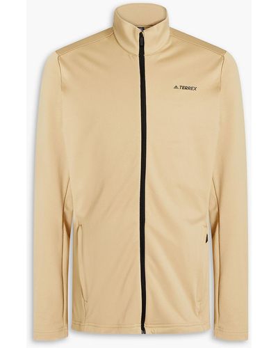 adidas Originals Printed Fleece Zip-up Track Jacket - Natural